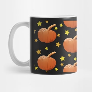 Pumpkins and Stars Tile (Maroon) Mug